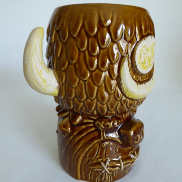 NEW 2018 SIGNED SHRUNKEN FRED FLINTSTONE FLINTSTONE'S BIG TOE CERAMIC TIKI MUG - Picture 3 of 12